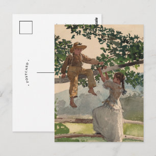 Postal En la cerca   Winslow Homer