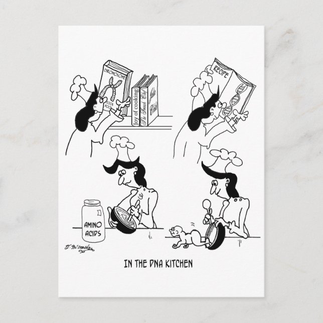 Postal En la cocina del ADN (Anverso)