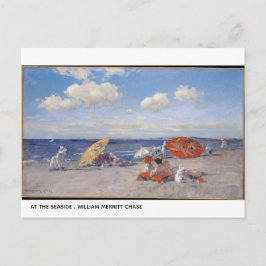 Postal En la costa William Merritt Chase