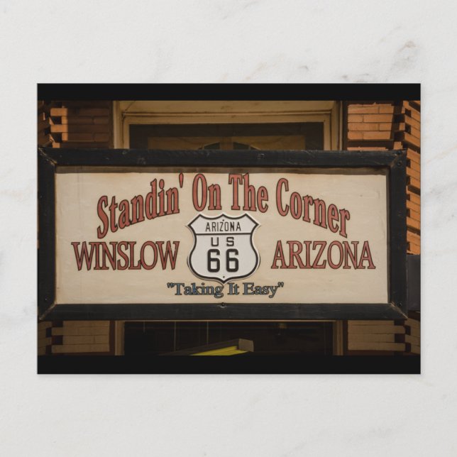 Postal En la esquina de Winslow, Australia. (Anverso)