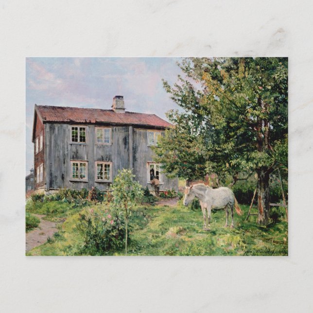 Postal En la granja, 1889 (Anverso)
