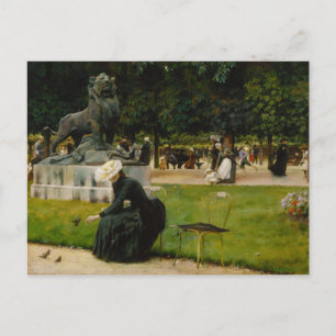 Postal En la impresión de lienzos en los jardines de Luxe