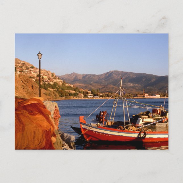 Postal En la isla de Lesbos (Anverso)