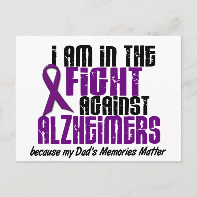 Postal En la lucha contra la enfermedad de Alzheimer (Anverso)