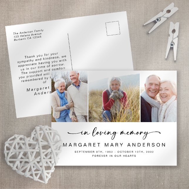 Postal En la memoria amorosa 3 Foto Funeral Gracias (Subido por el creador)