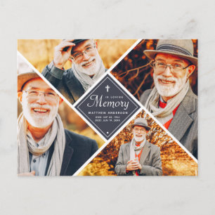 Postal En la memoria de amor Moderna Cross Multi Photo