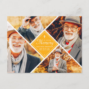 Postal En la memoria de amor Moderna Cross Multi Photo