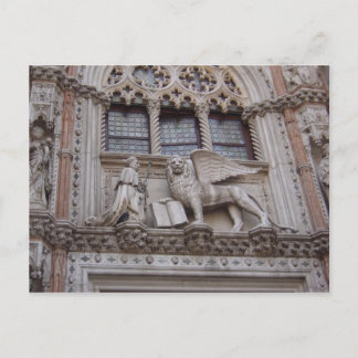 Postal En la parte delantera del Doges Palace, la plaza d
