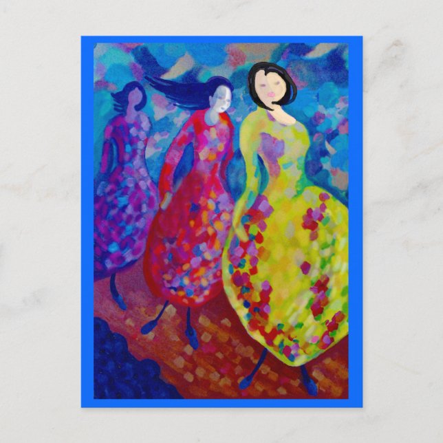 Postal En la pasarela (Anverso)