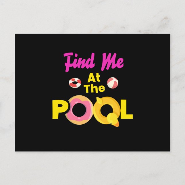 Postal En La Piscina (Anverso)