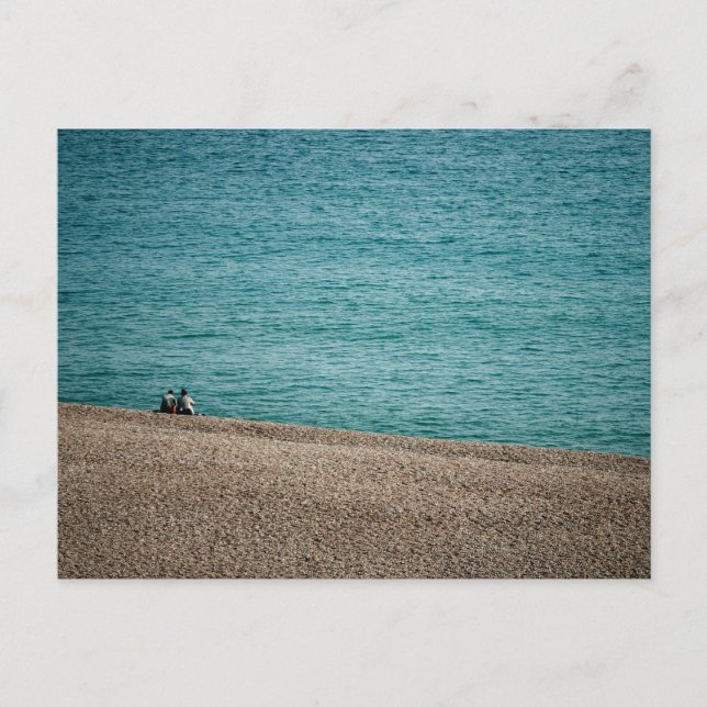 Postal En la playa de Beer (Anverso)
