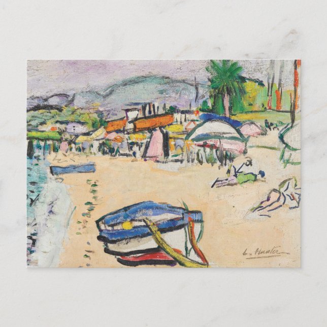 Postal En La Playa | George Leslie Hunter (Anverso)