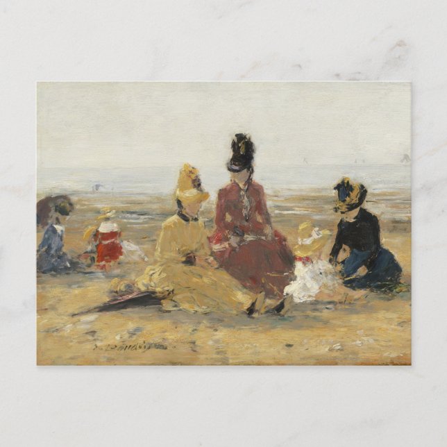Postal En la playa, Trouville | 1887 (Anverso)