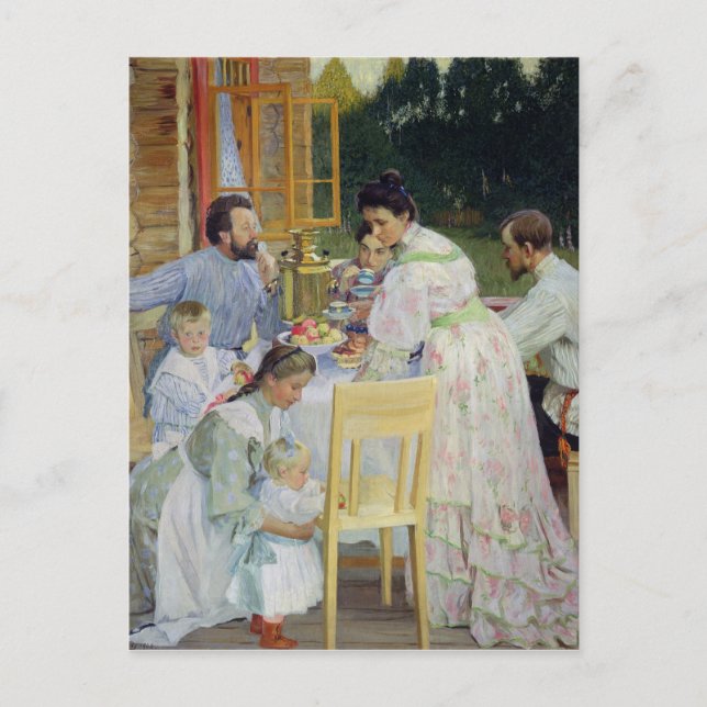 Postal En la terraza, 1906 (Anverso)