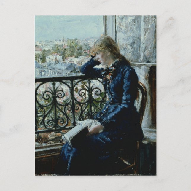 Postal En la ventana, 1881 (Anverso)