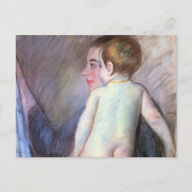 Postal En la ventana, Mary Cassatt (Anverso)