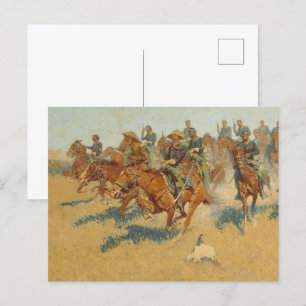 Postal En las llanuras del sur, por Frederic Remington