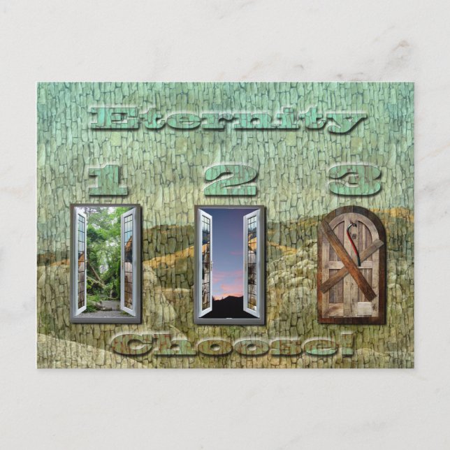 Postal En las puertas del infierno (Anverso)