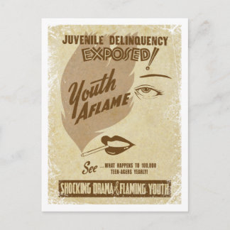 Postal en llamas de la juventud