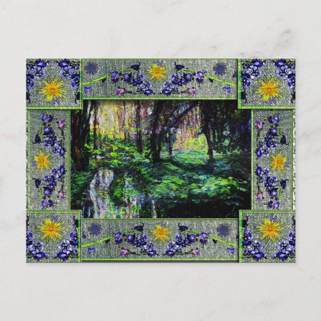 Postal En los bosques (Anverso)