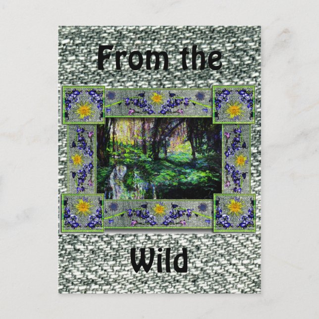 Postal En los bosques (Anverso)