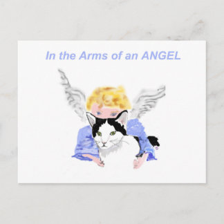 Postal En los brazos de un ángel