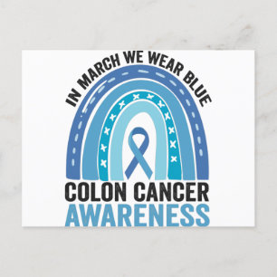 Postal En Marsh Usamos Azul Conciencia del Cáncer de Colo