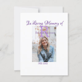 Postal En memoria amorosa de recuerdo conmemorativo añadi