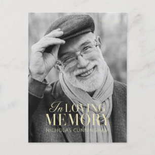 Postal En Memoria Con Amor Moderno Elegante Memorial Foto