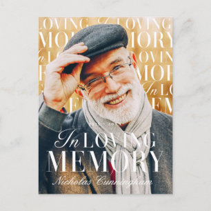 Postal En Memoria Con Amor Moderno Elegante Memorial Foto