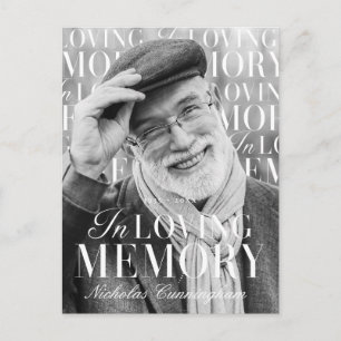 Postal En Memoria Con Amor Moderno Elegante Memorial Foto
