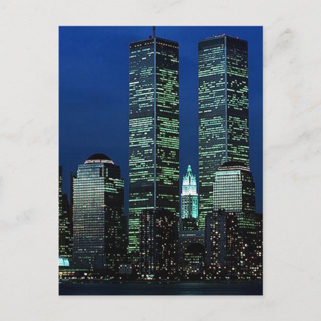 Postal En memoria de las Torres Gemelas WTC NYC (Anverso)