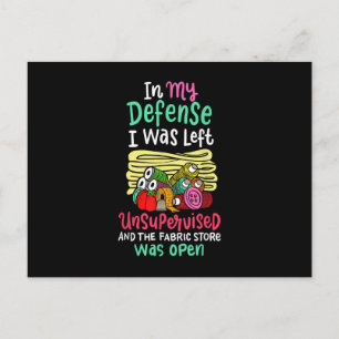 Postal En mi defensa, me dejaron sin supervisión