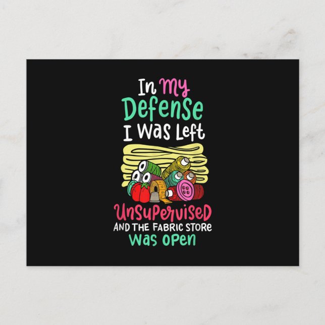 Postal En mi defensa, me dejaron sin supervisión (Anverso)
