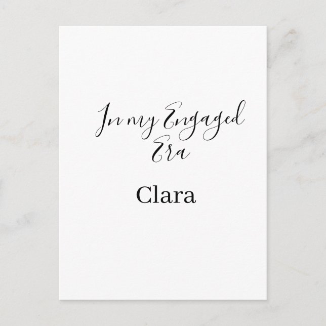 Postal En mi era comprometida agregar nombre fecha compro (Anverso)