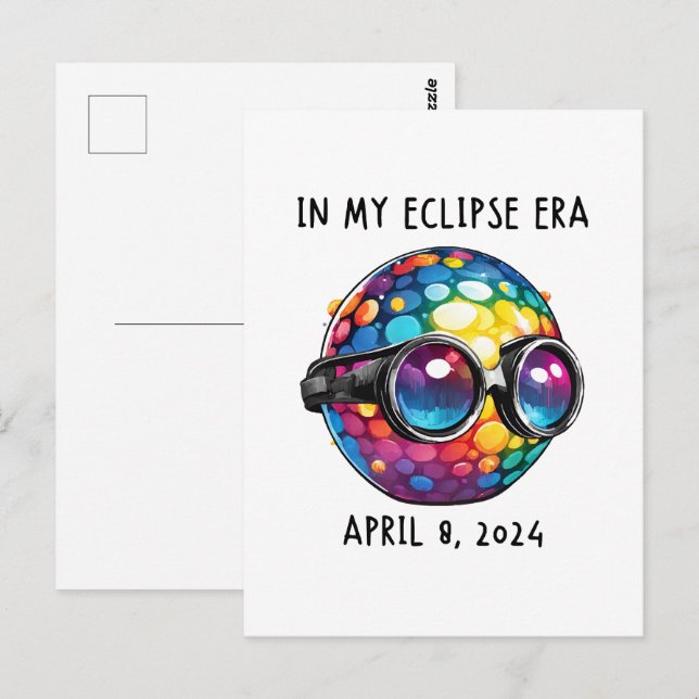 Postal En Mi Era De Eclipse Solar 2024 (Anverso / Reverso)