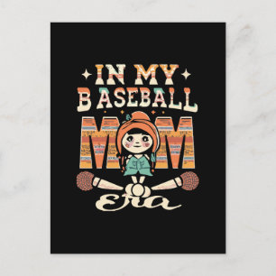 Postal En Mi Era de Mamá de Béisbol