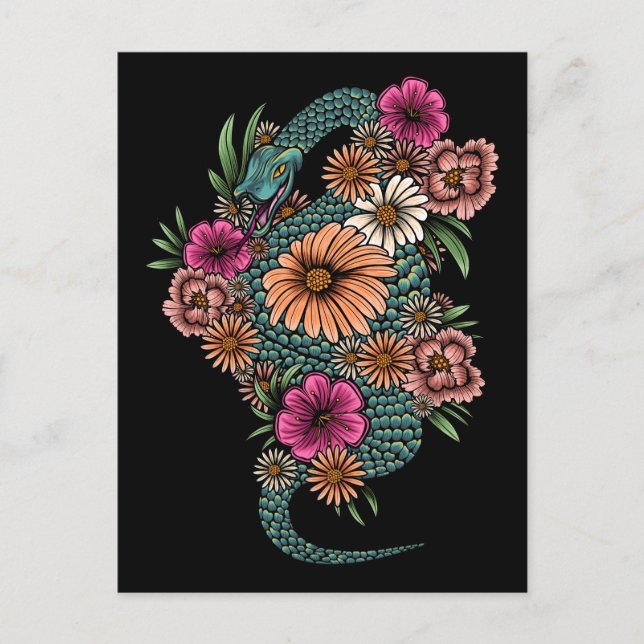 Postal En mi jardín (Anverso)