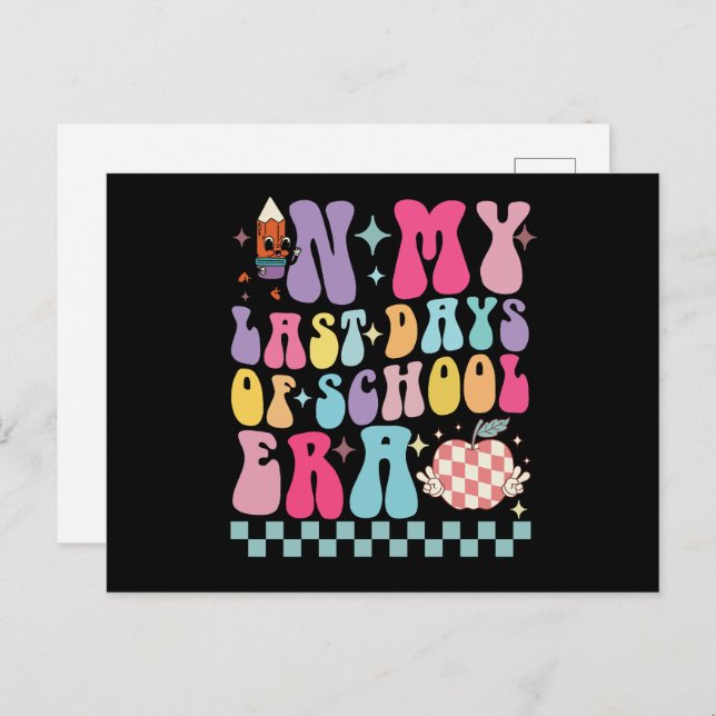 Postal En mis últimos días en la era de la escuela, la vi (Anverso / Reverso)