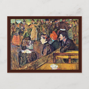 Postal En Moulin De La Galette, Por Toulouse-Lautrec