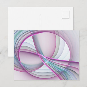Postal En movimiento, arte fractal colorido abstracto mod