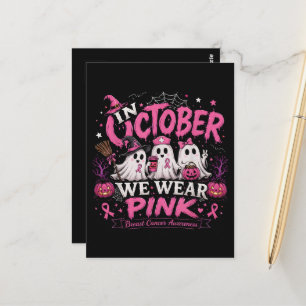 Postal en Octubre Nosotros Usamos Rosa Conciencia del Cán