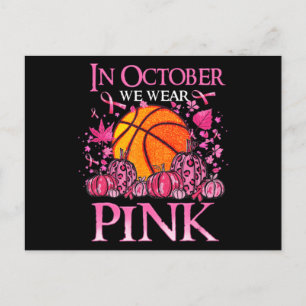 Postal En Octubre Usamos Cáncer De Mama De Baloncesto Ros