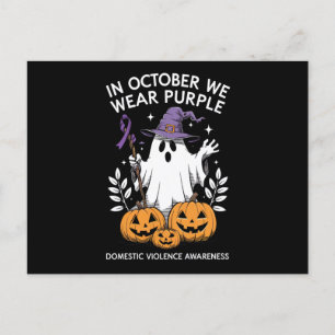 Postal En Octubre Usamos Un Fantasma Morado De Violencia 