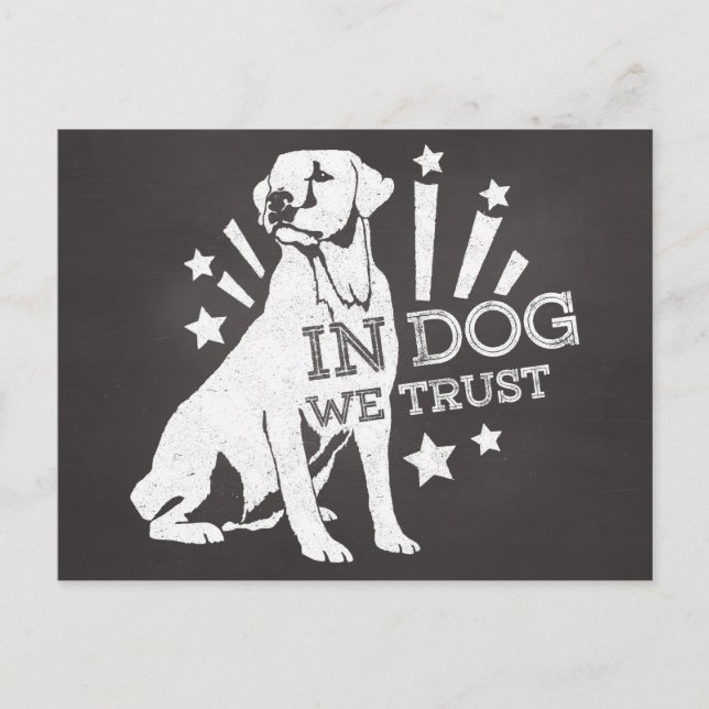 Postal En Perro confiamos (Anverso)