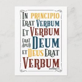 Postal En Principio Erat Verbum La Biblia Latina Verse