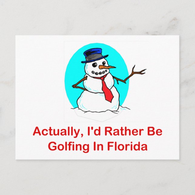 Postal En Realidad, Preferiría Estar Golfiando En Florida (Anverso)
