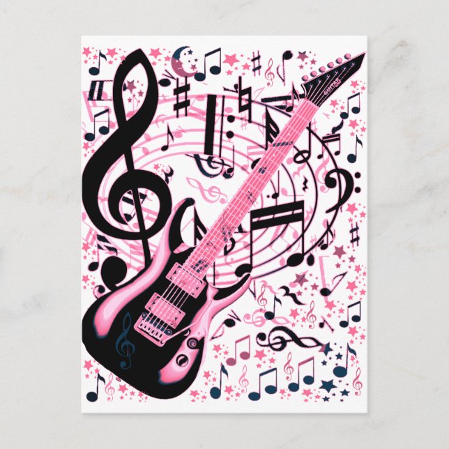 Postal En rosa, rock y rollo_ (Anverso)