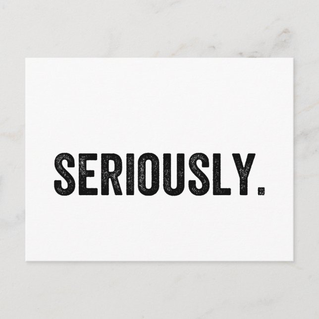 Postal En serio (Anverso)