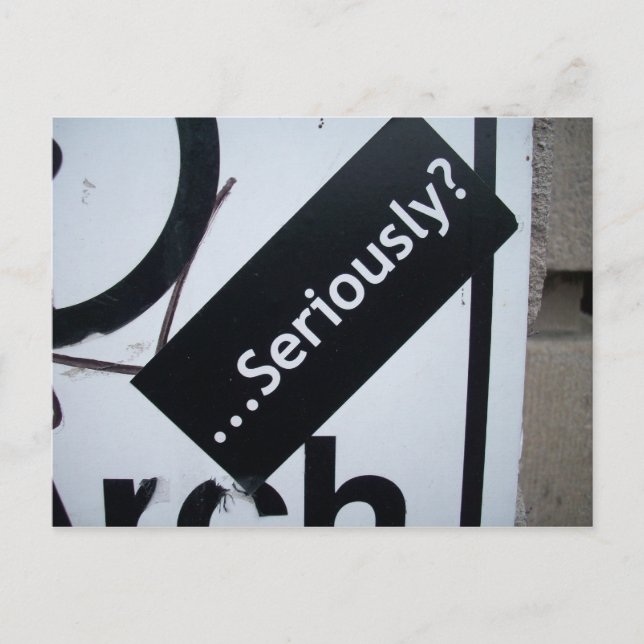 Postal ¿En serio? (Anverso)